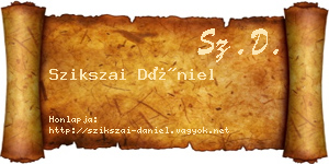 Szikszai Dániel névjegykártya